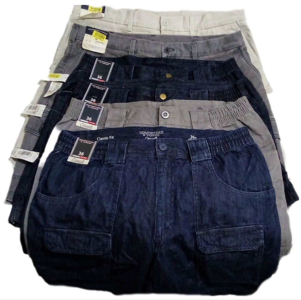LOT OF 6 MEN'S ROUNDTREE & YORKE CASUAL SHORTS